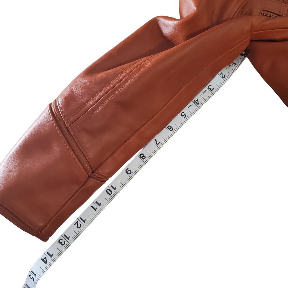 Urban Fashion Studios Eva Women’s 100% Real Tobacco Leather Sport Jacket XS - Picture 9 of 16